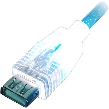 Qvs QVS CC2210C-06WHL 6 ft. USB 2.0 Type A Male to Type A Female Extension Cable with White LEDs CC2210C-06WHL